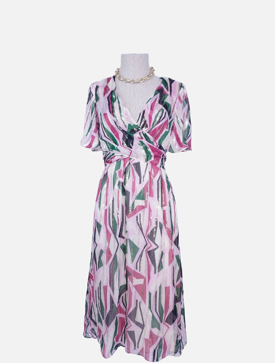 Vestido BA &amp; SH Fiesta Largo Cruzado