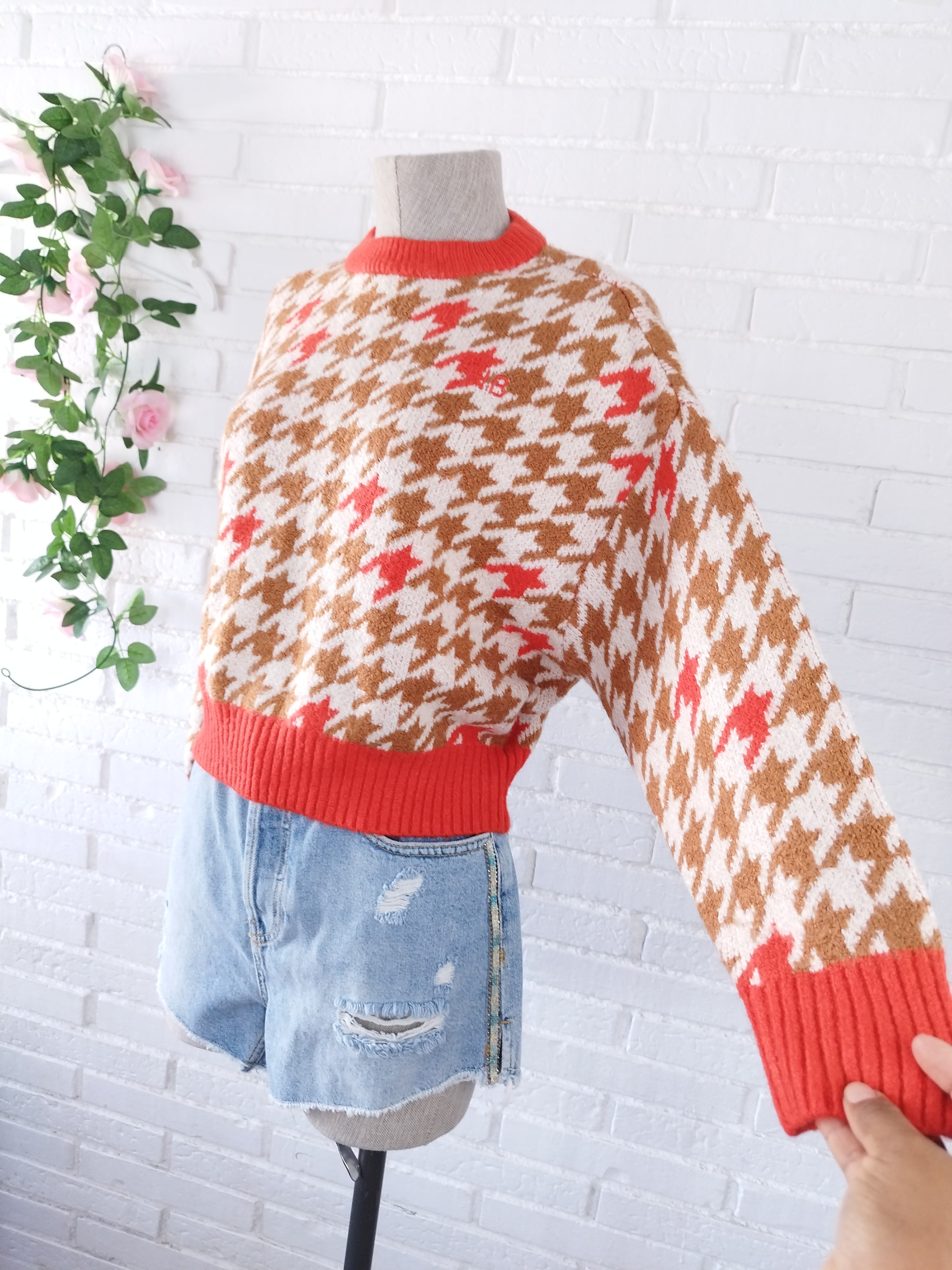 Jersey HAMPTON BAYS Punto Pata de Gallo Vichy Style