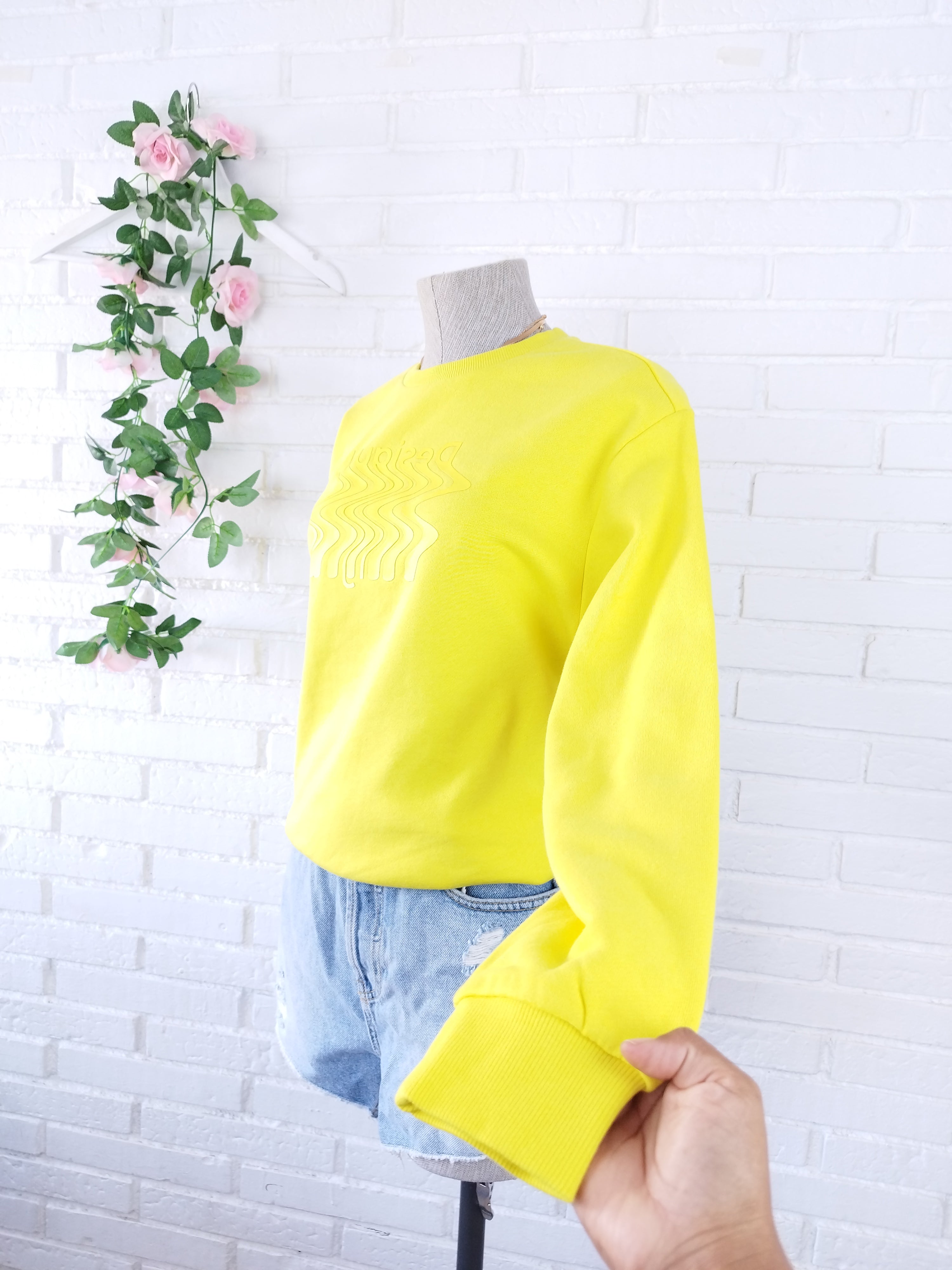 Sudadera DESIGUAL Amarilla 100 % Algodón