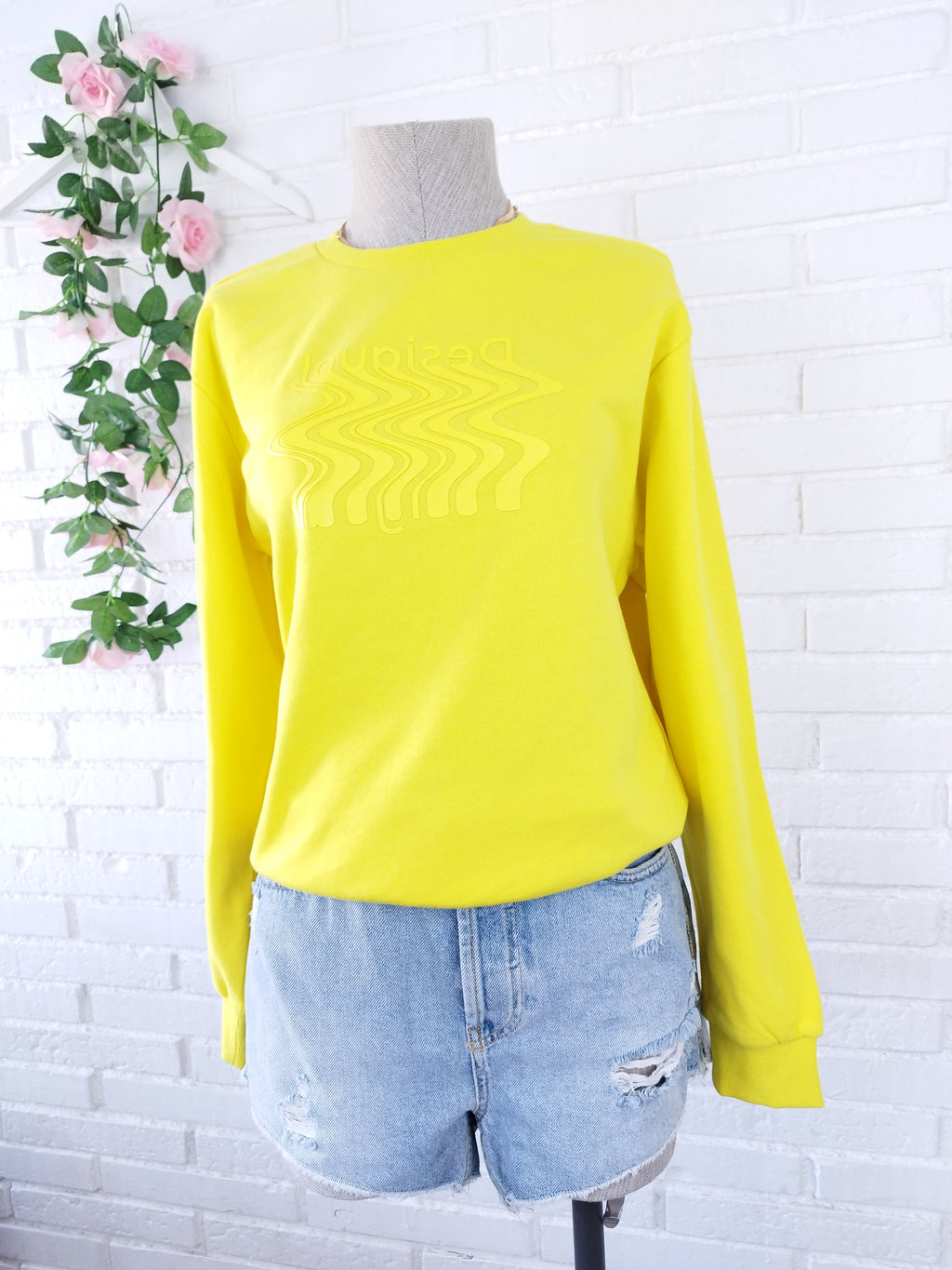 Sudadera DESIGUAL Amarilla 100 % Algodón