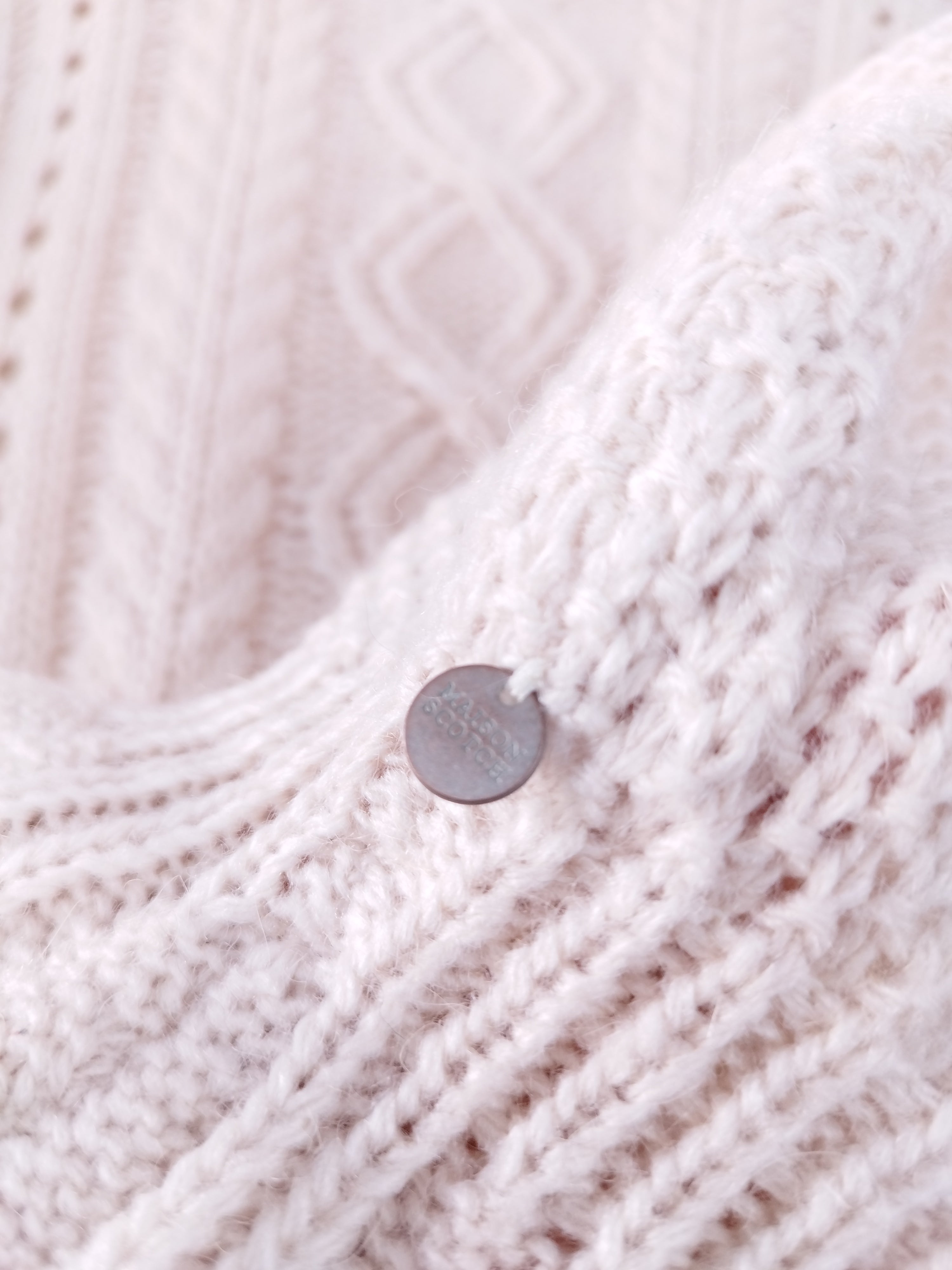 Jersey SCOTCH &amp; SODA Punto Trenzado Jacquard Lana Alpaca