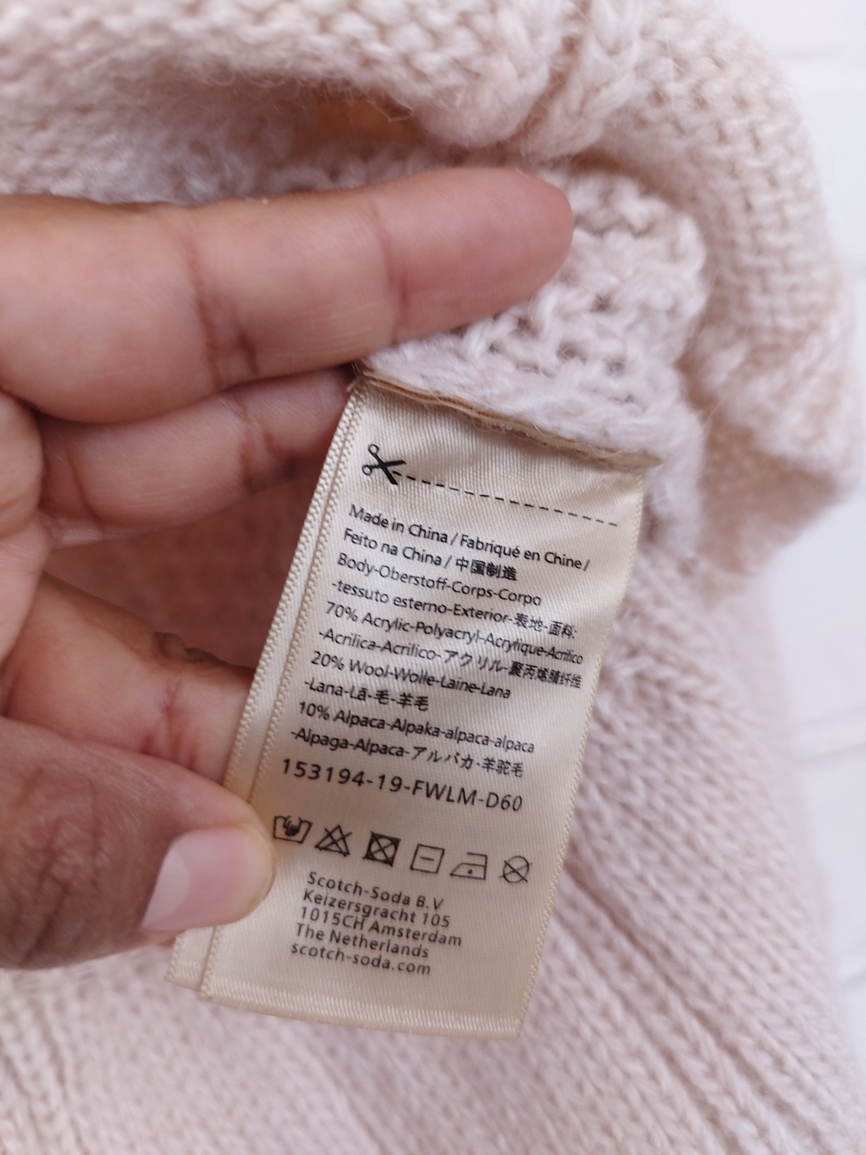 Jersey SCOTCH &amp; SODA Punto Trenzado Jacquard Lana Alpaca