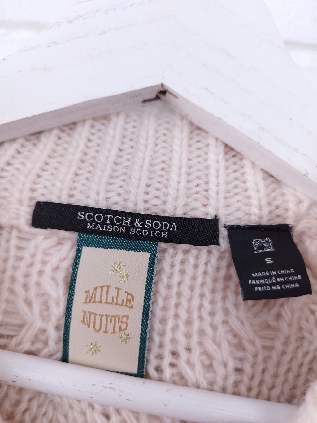 Jersey SCOTCH &amp; SODA Punto Trenzado Jacquard Lana Alpaca