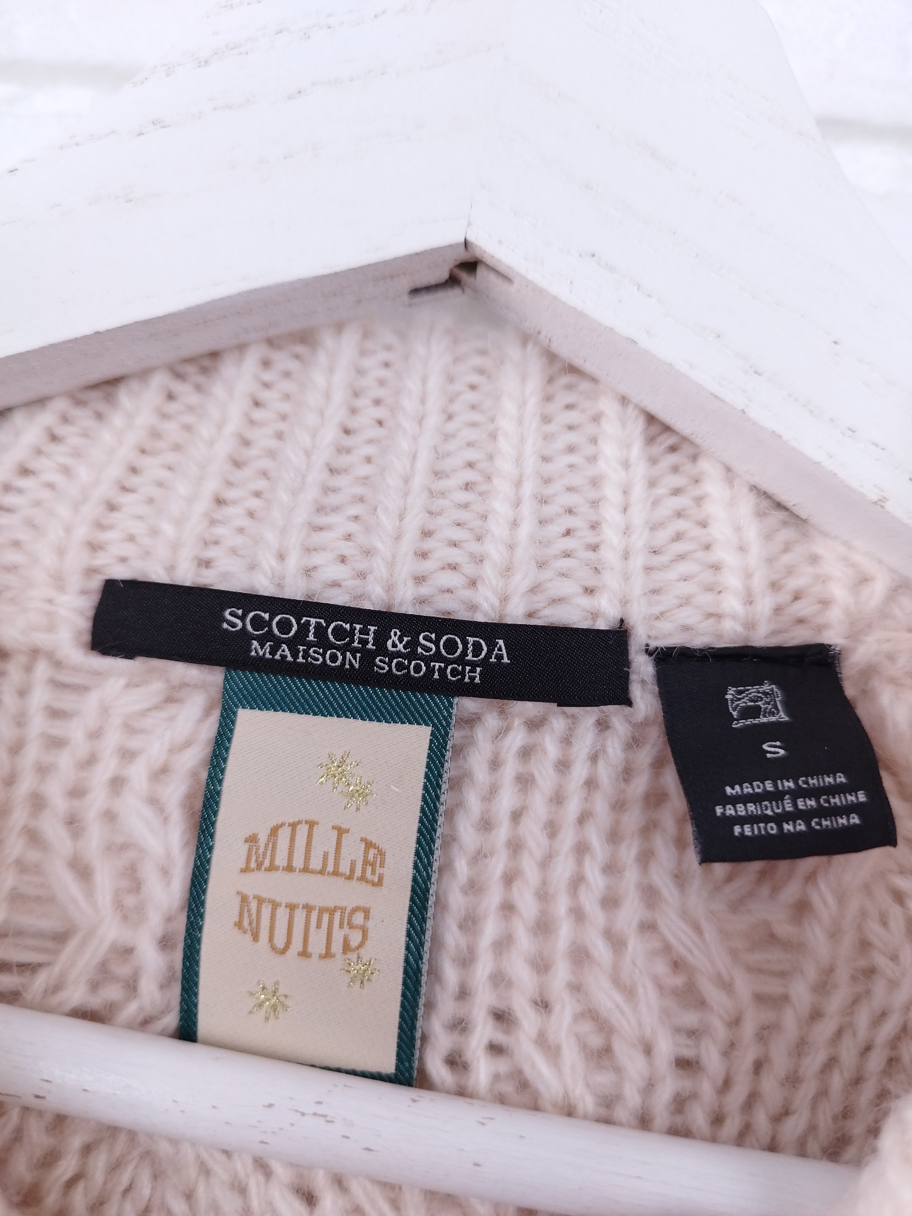 Jersey SCOTCH &amp; SODA Punto Trenzado Jacquard Lana Alpaca