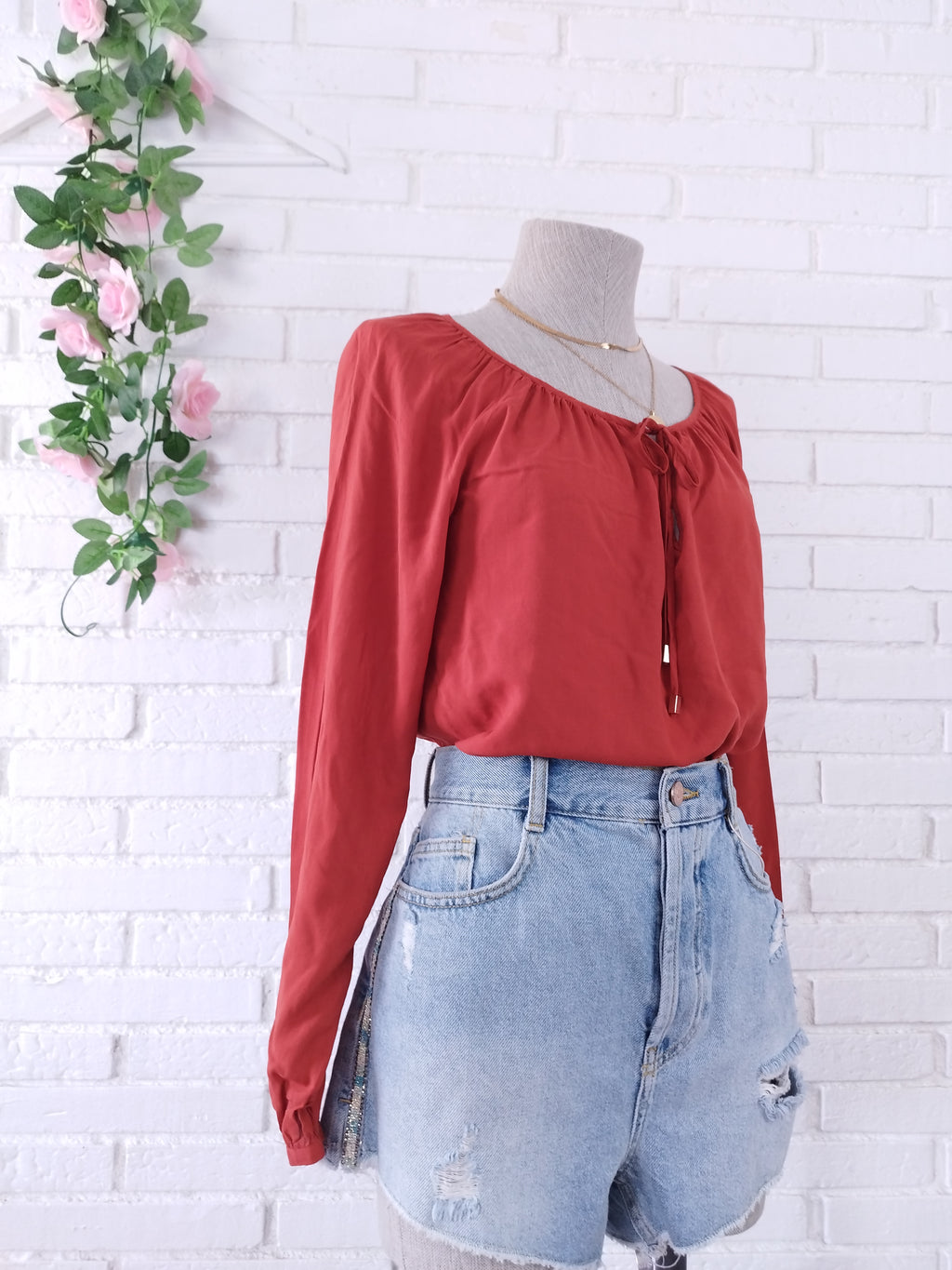 Blusa HALLHUBER Fluida mangas largas