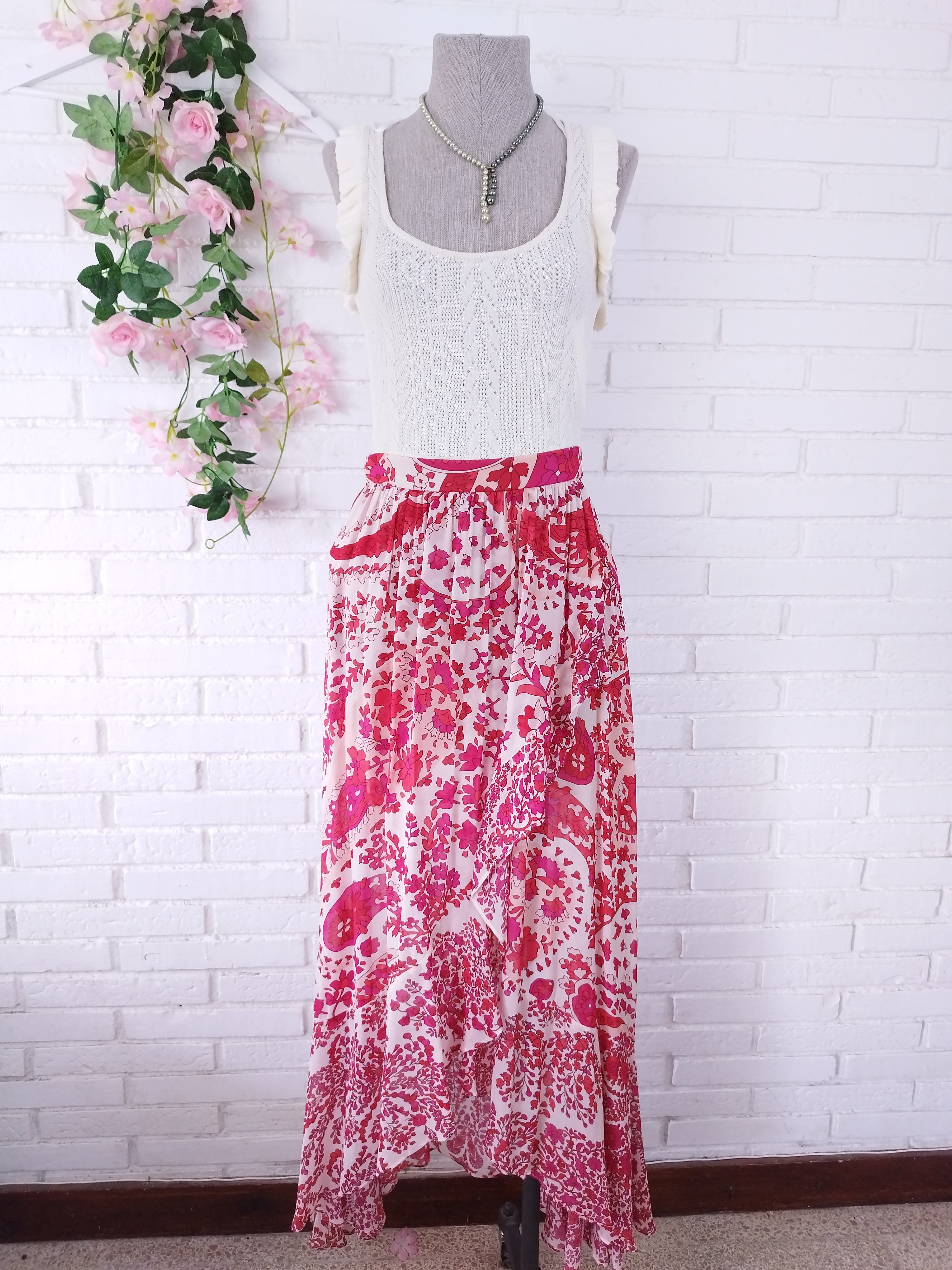 Falda TWINSET Asimétrica larga floral