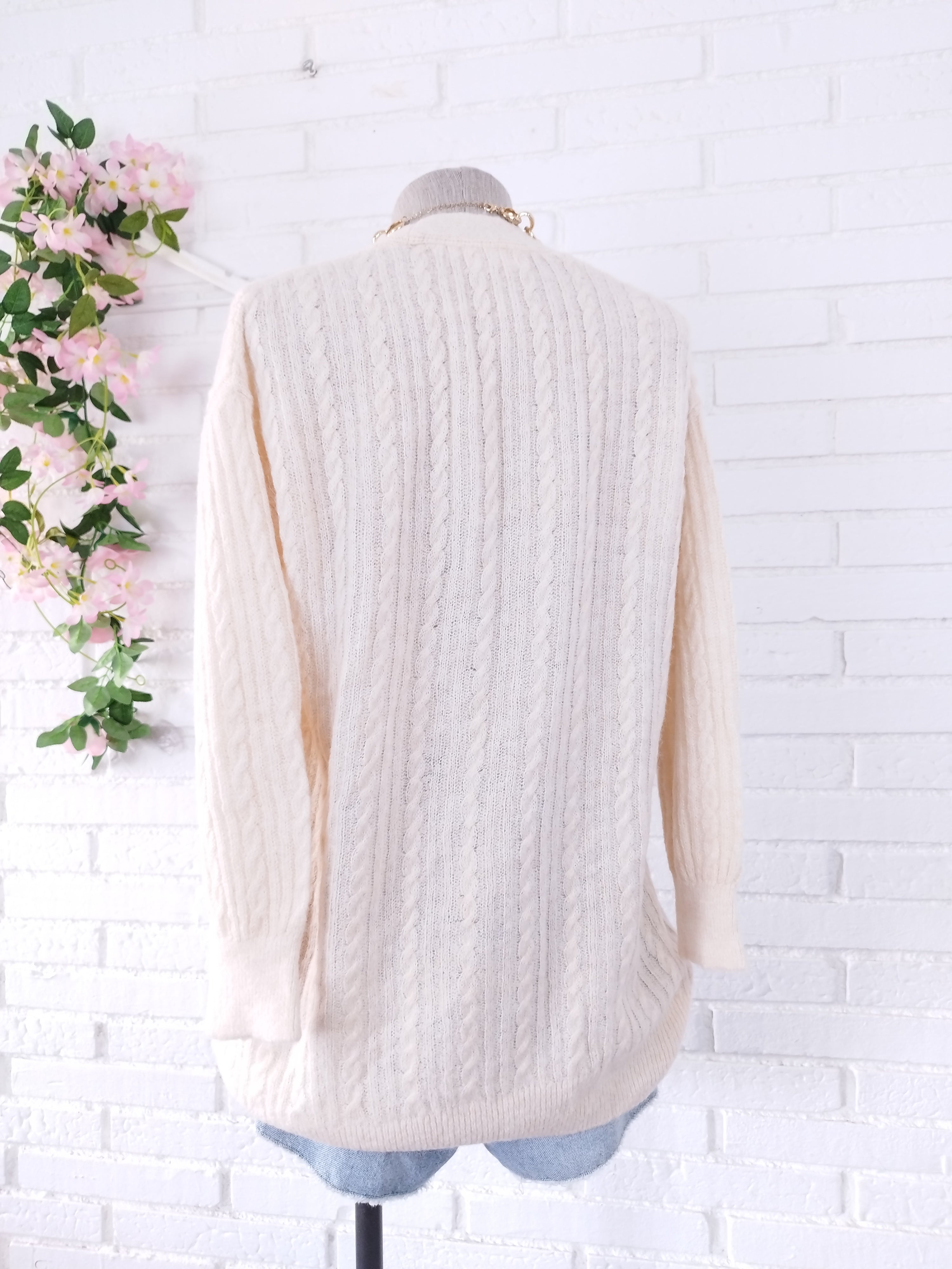 Strickjacke MANGO mit Lama Largo Punto Trenzado