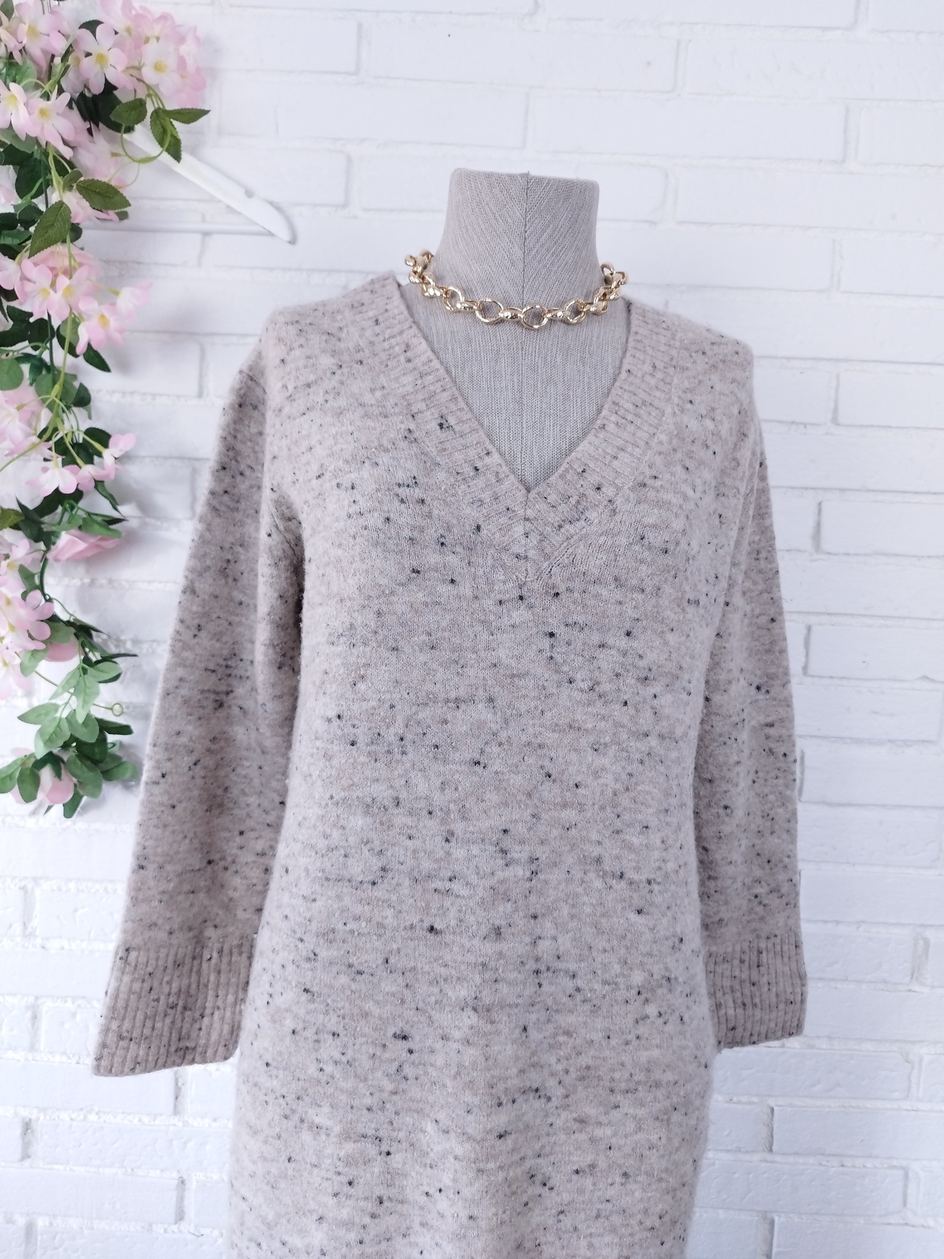 Vestido MASSIMO DUTTI Italien Invierno Jaspeado Abrigador