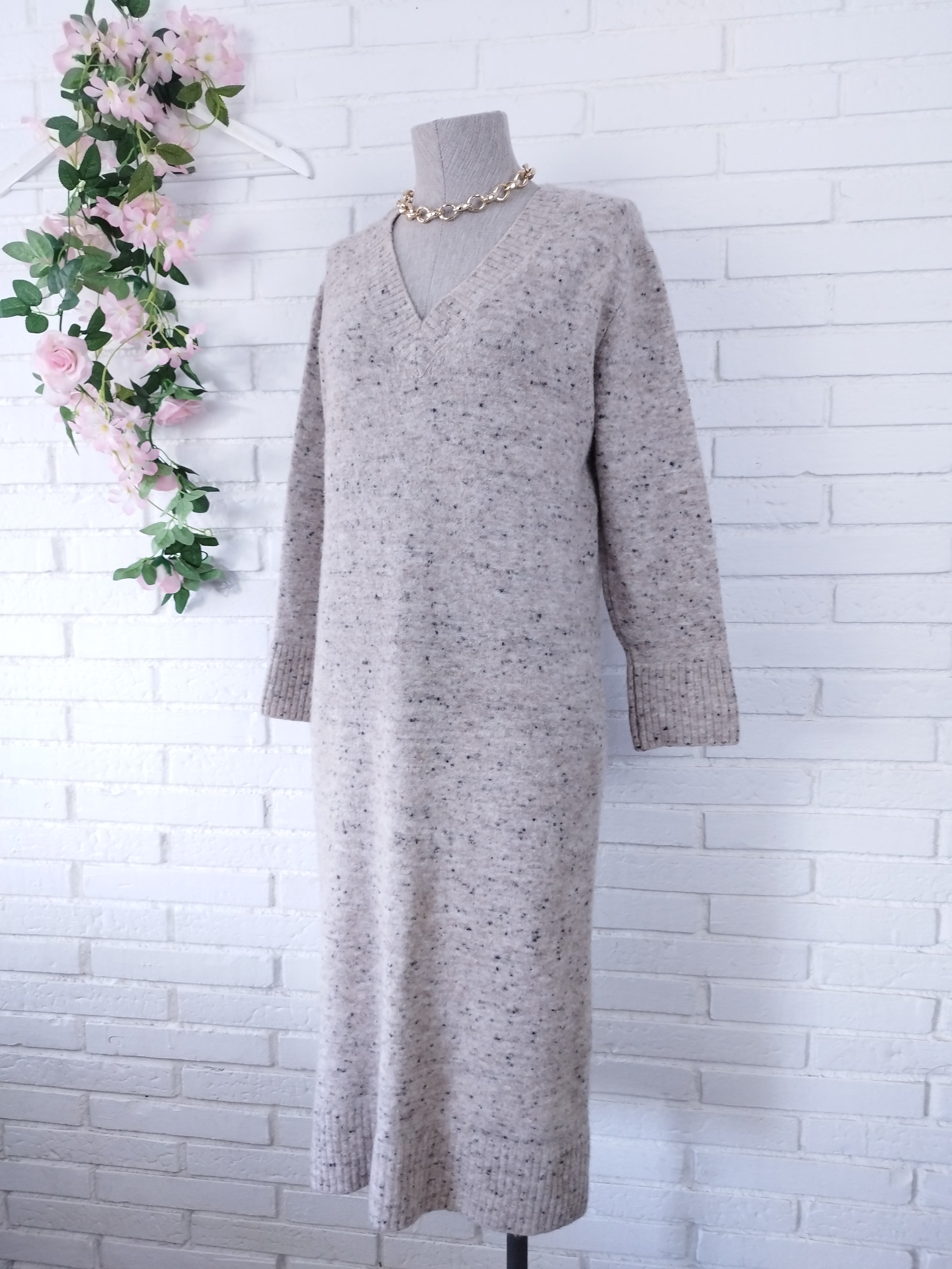 Vestido MASSIMO DUTTI Italien Invierno Jaspeado Abrigador