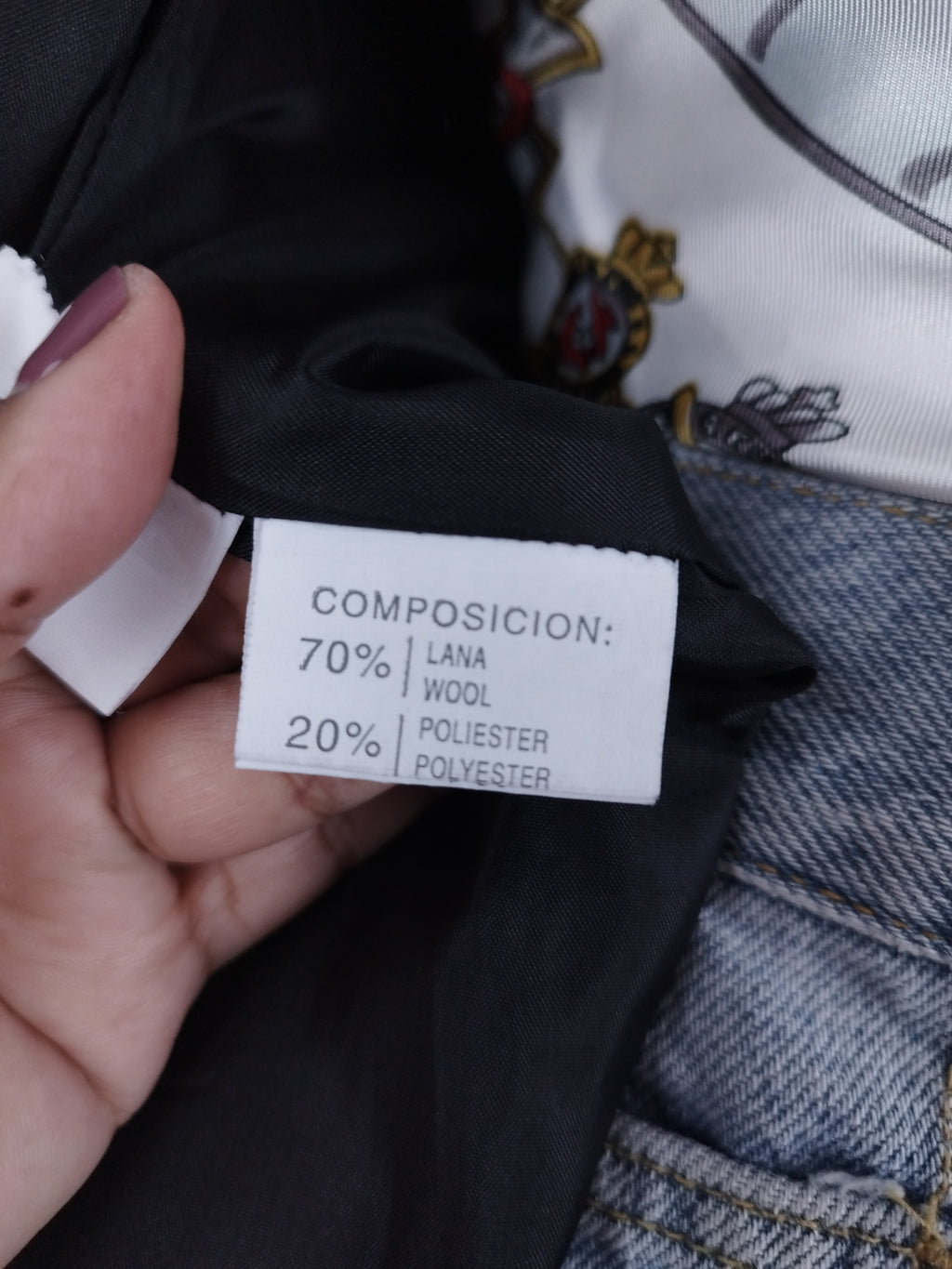 Vintage-Blazer aus Wollmischung aus den 90er-Jahren – Klassischer Winterschnitt &amp; graues Karomuster
