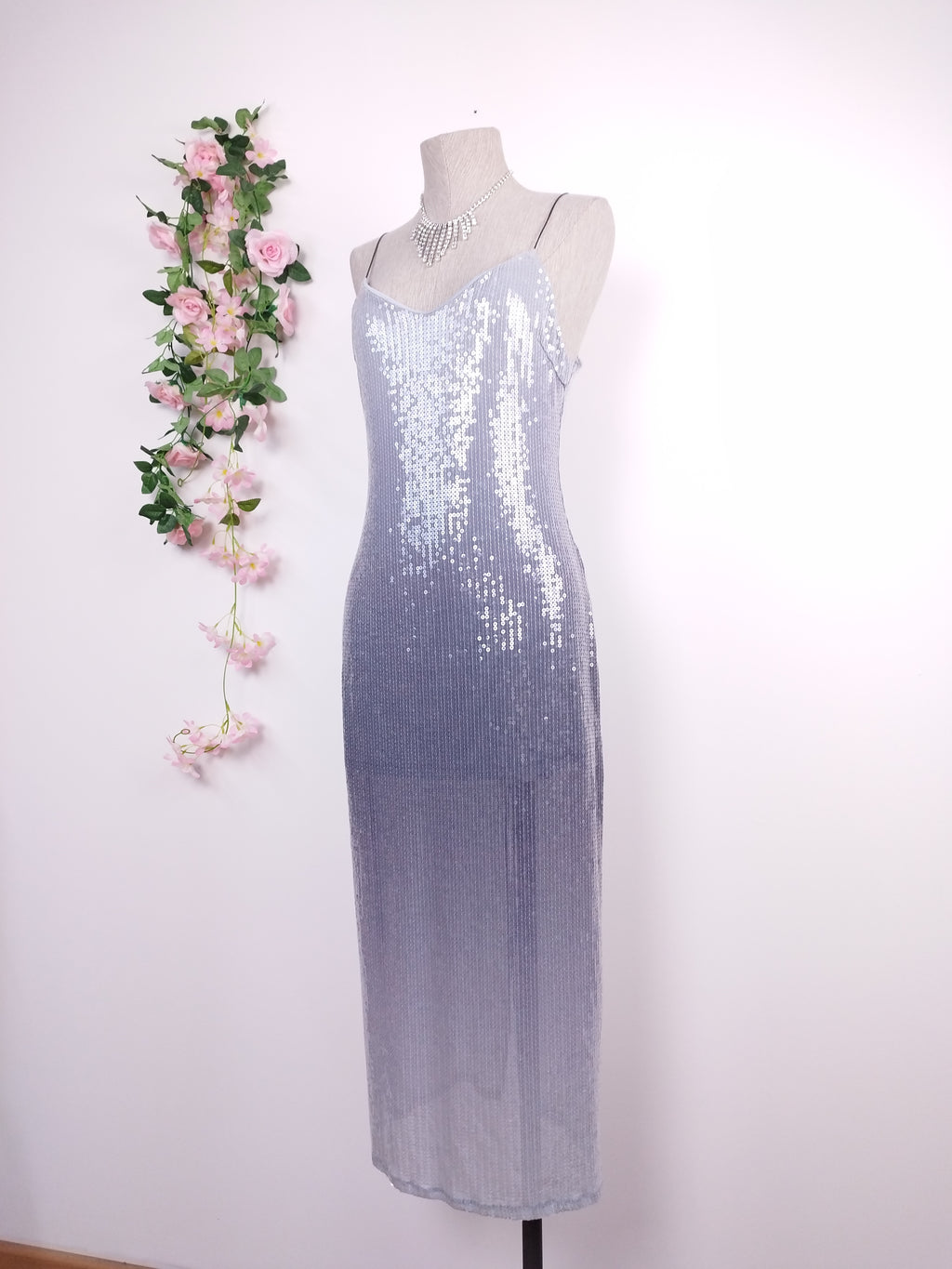 Vestido ZARA Fiesta Lentejuelas Lencero