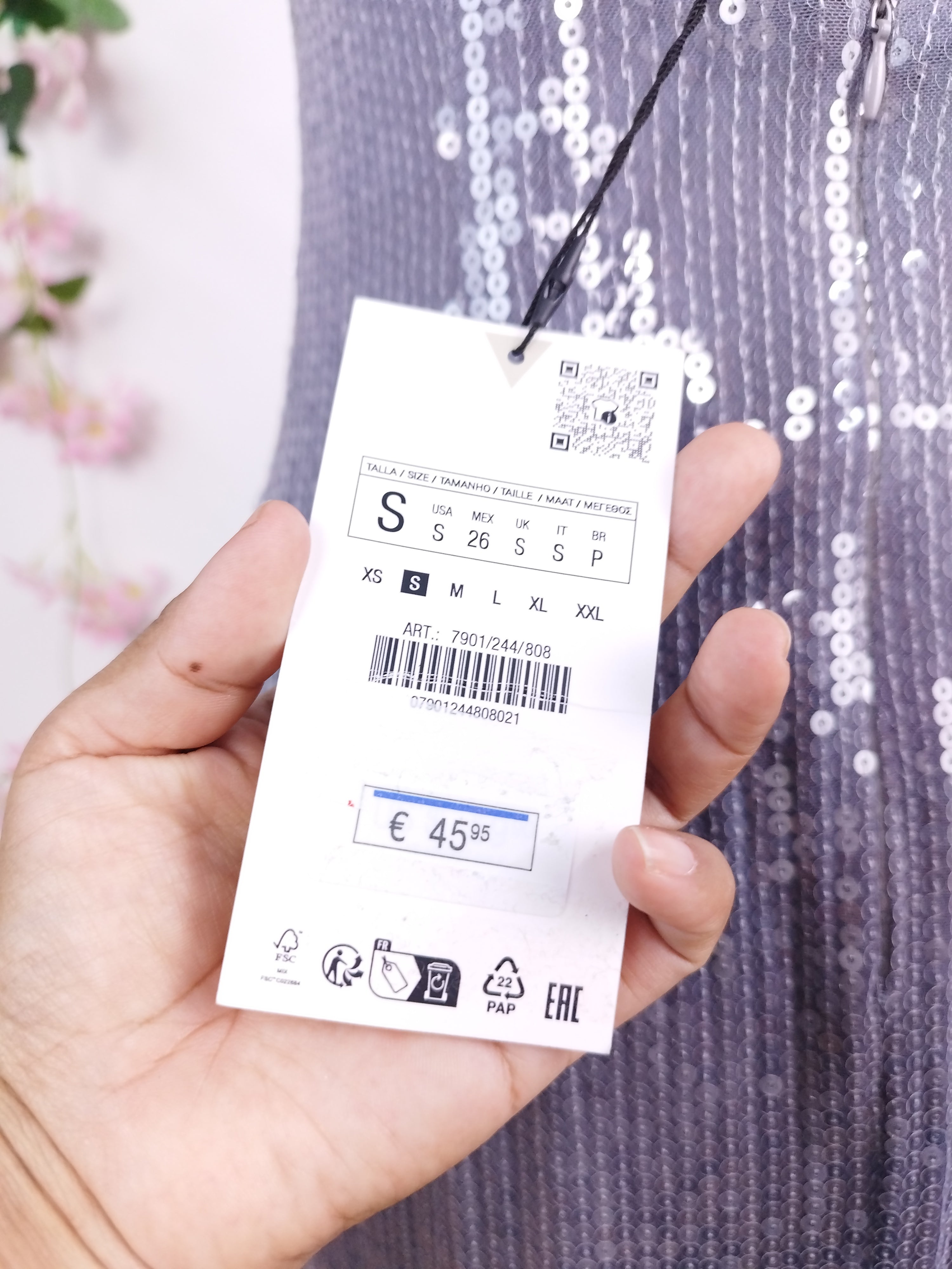 Vestido ZARA Fiesta Lentejuelas Lencero