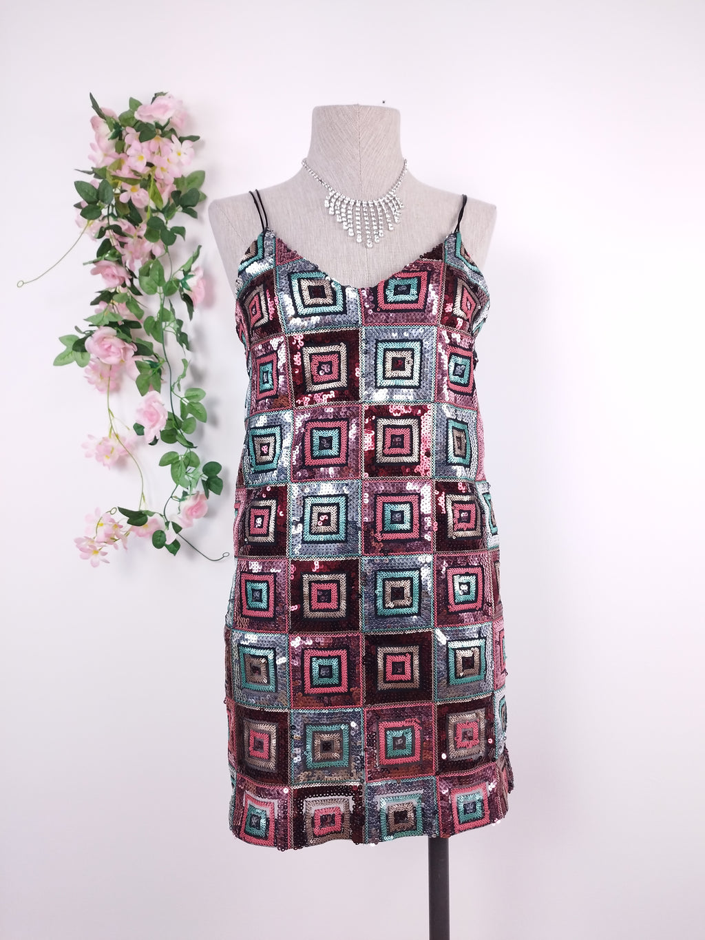 Vestido Corto ZARA Fiesta de Tirantes y Lentejuelas