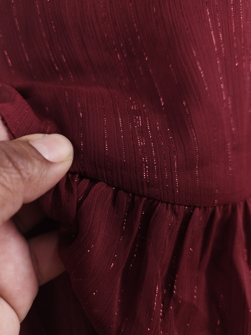 Falda MAJE Midi Fluida Hilos Metálicos