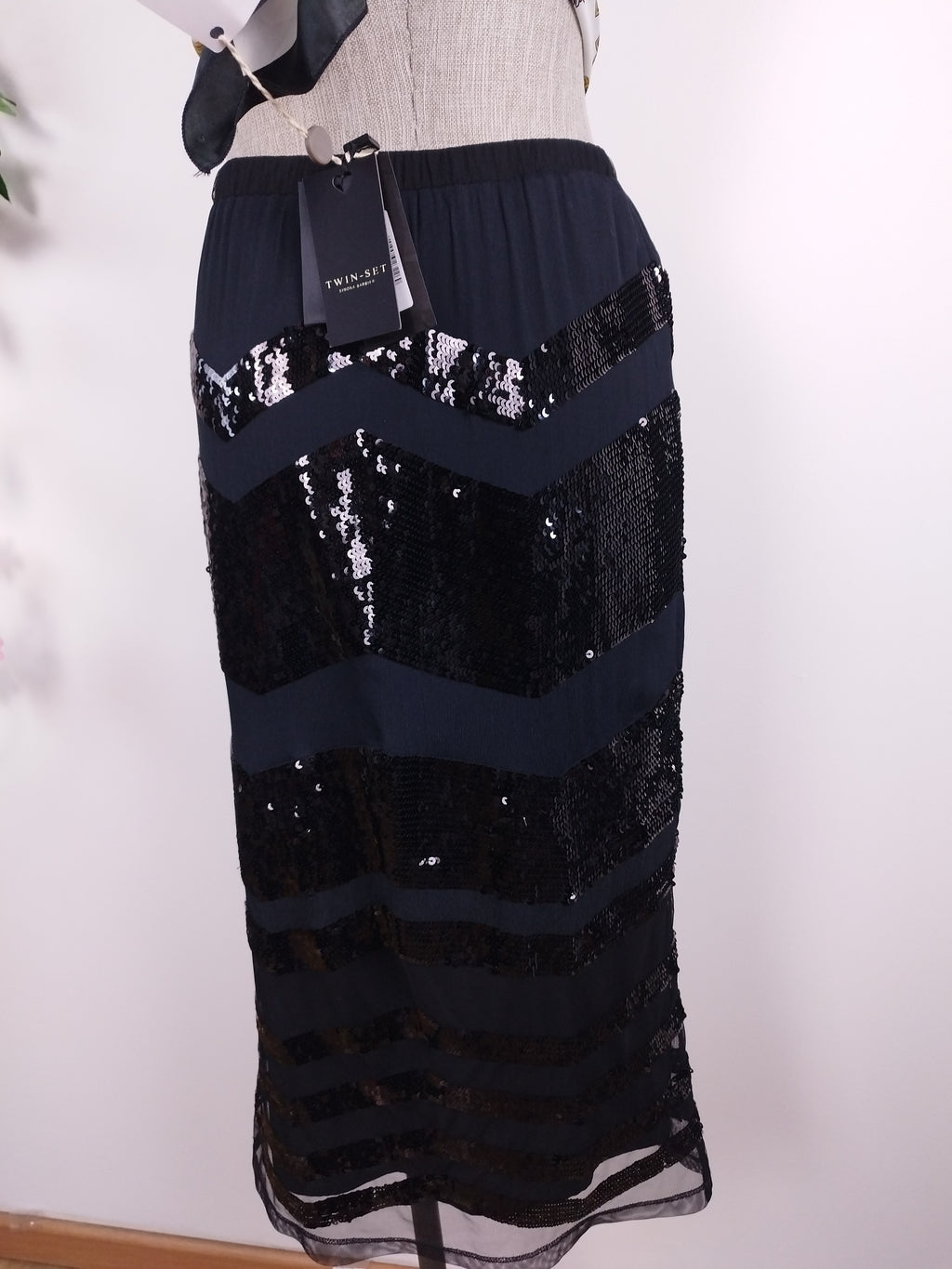 Falda TWIN-SET Fiesta con Lentejuelas