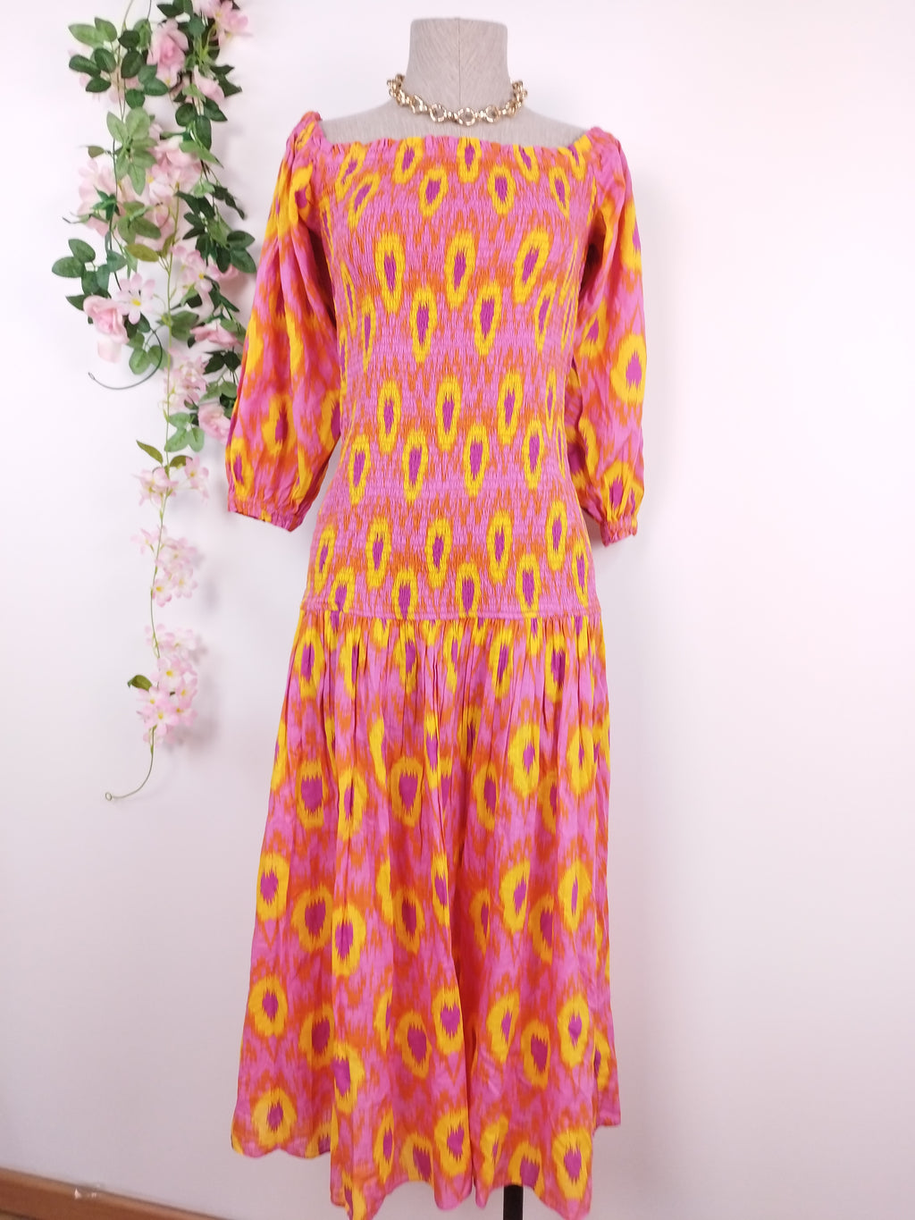 Vestido ZARA Largo Verano 100% algodón