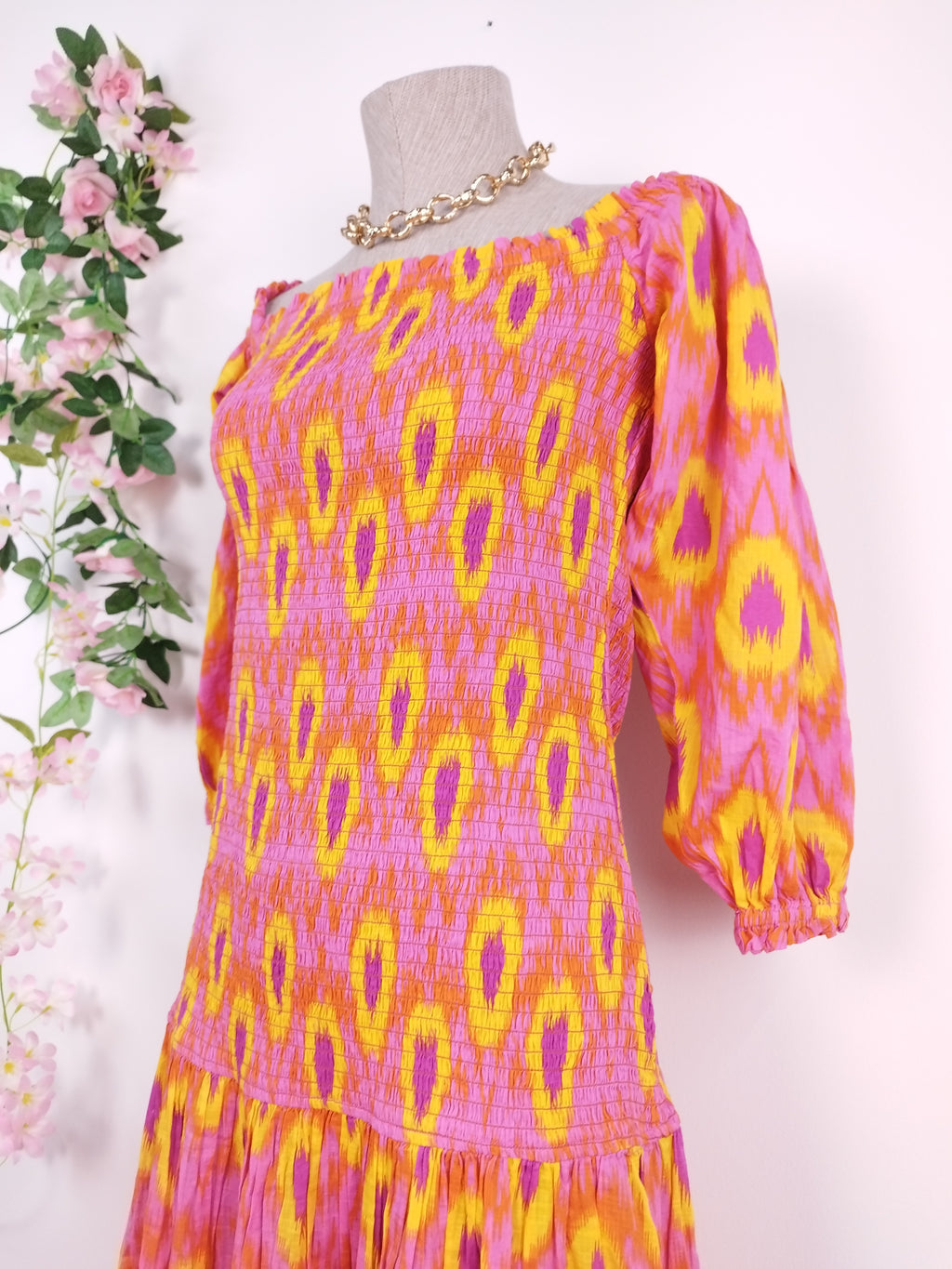 Vestido ZARA Largo Verano 100% algodón