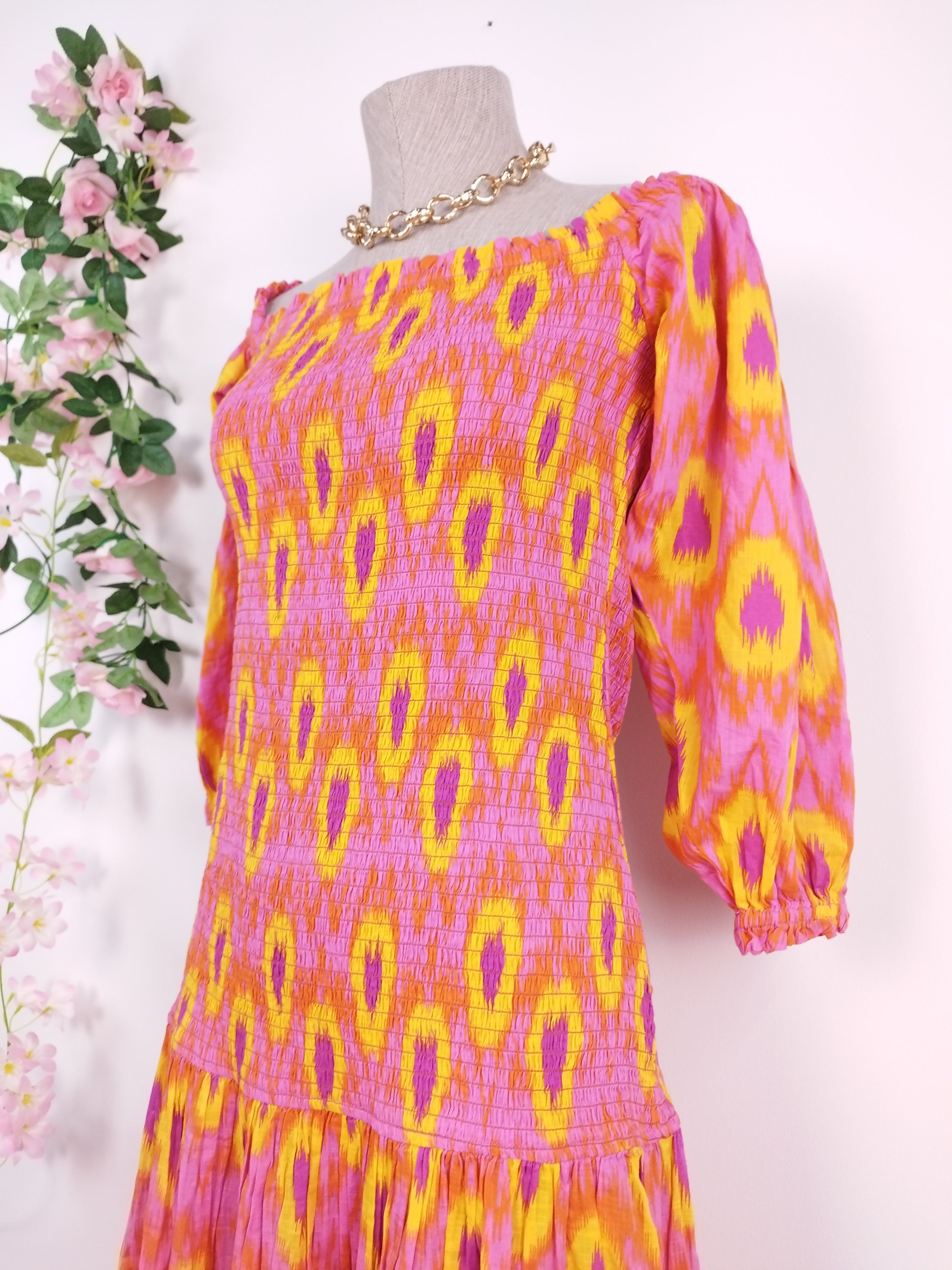 Vestido ZARA Largo Verano 100% algodón