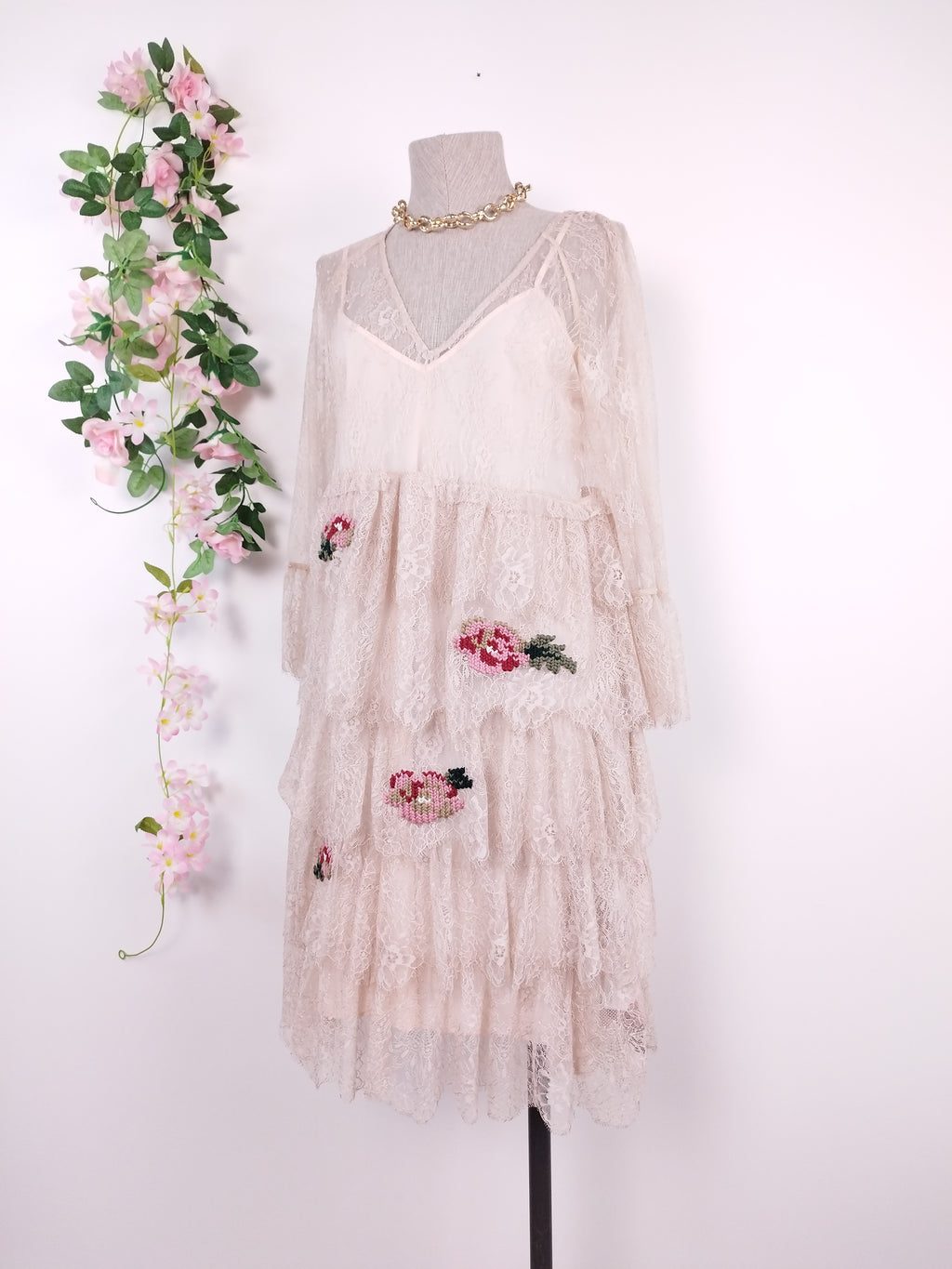 Vestido Twinset Encaje Ibicenco Romanántico