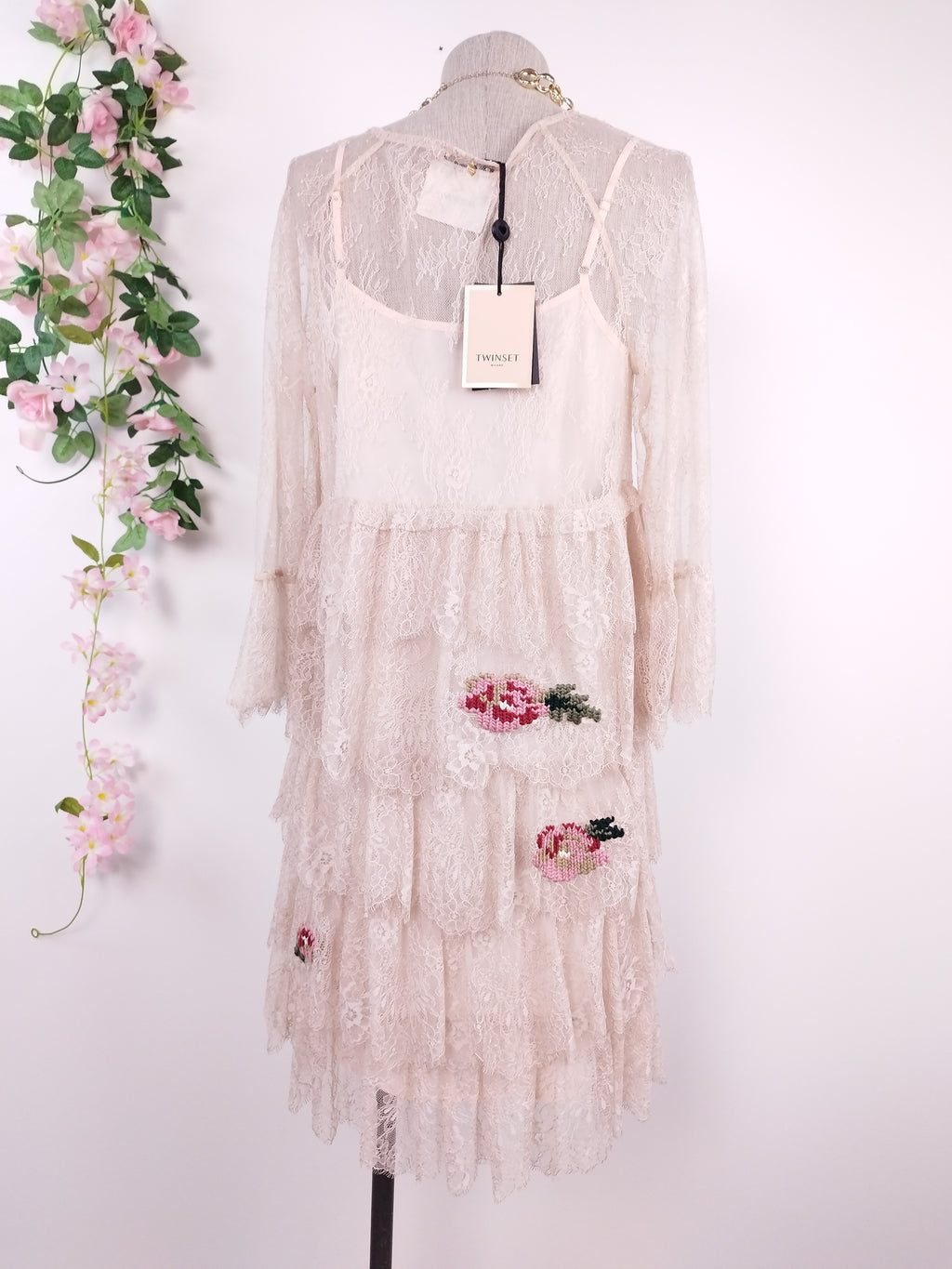 Vestido Twinset Encaje Ibicenco Romanántico