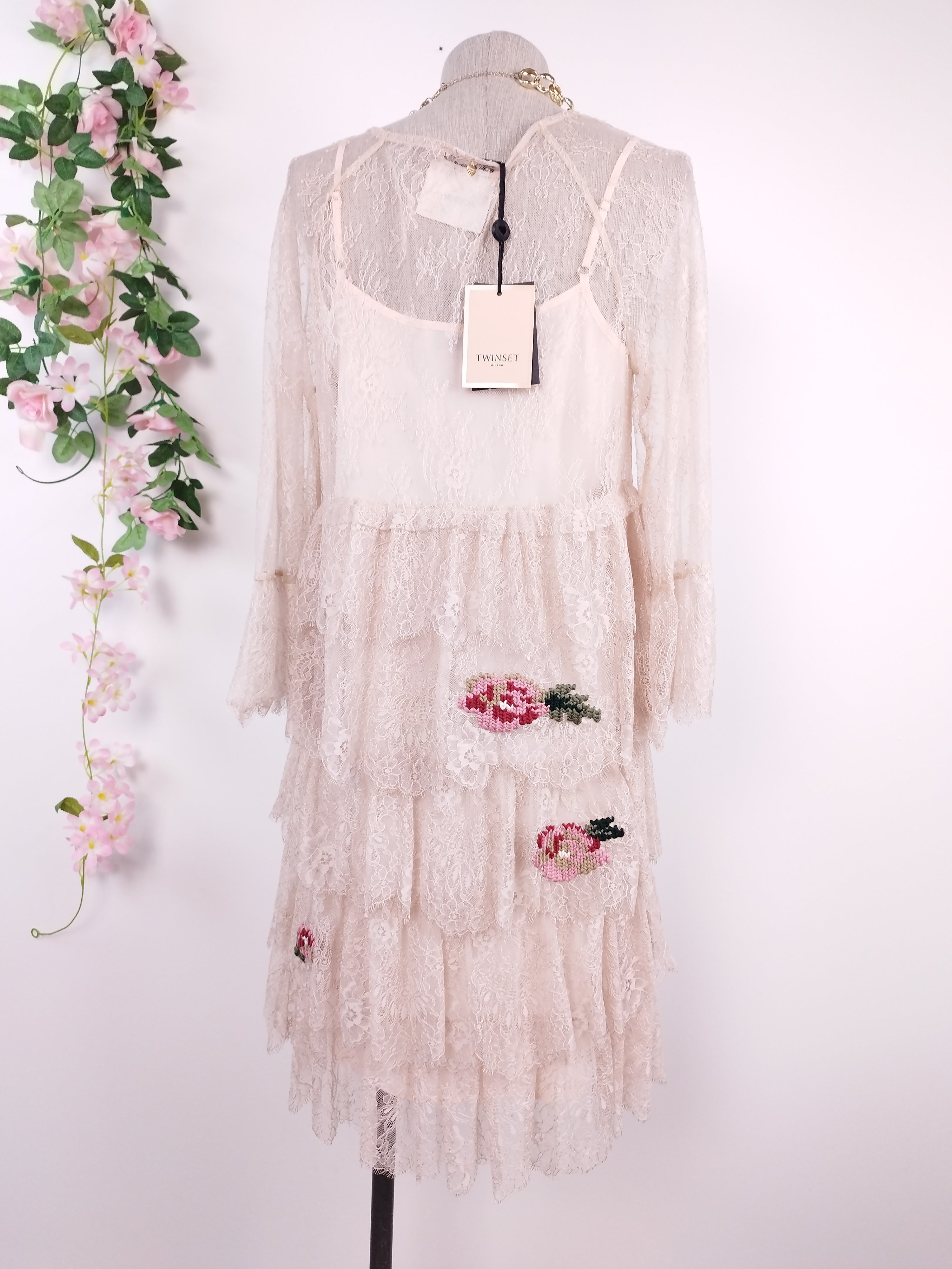 Vestido Twinset Encaje Ibicenco Romanántico