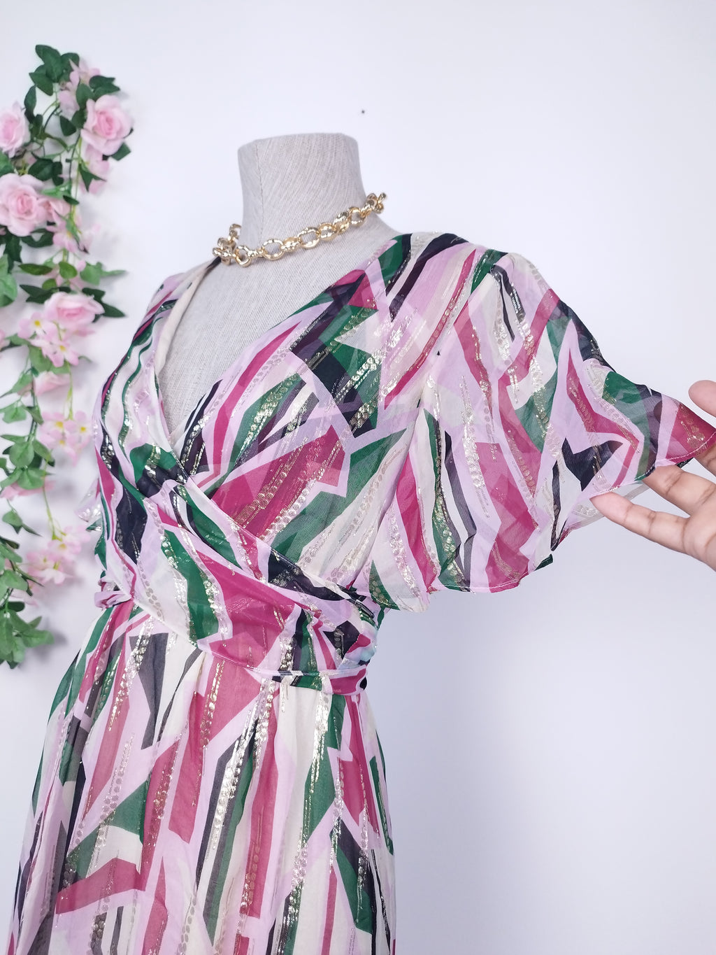 Vestido BA &amp; SH Fiesta Largo Cruzado