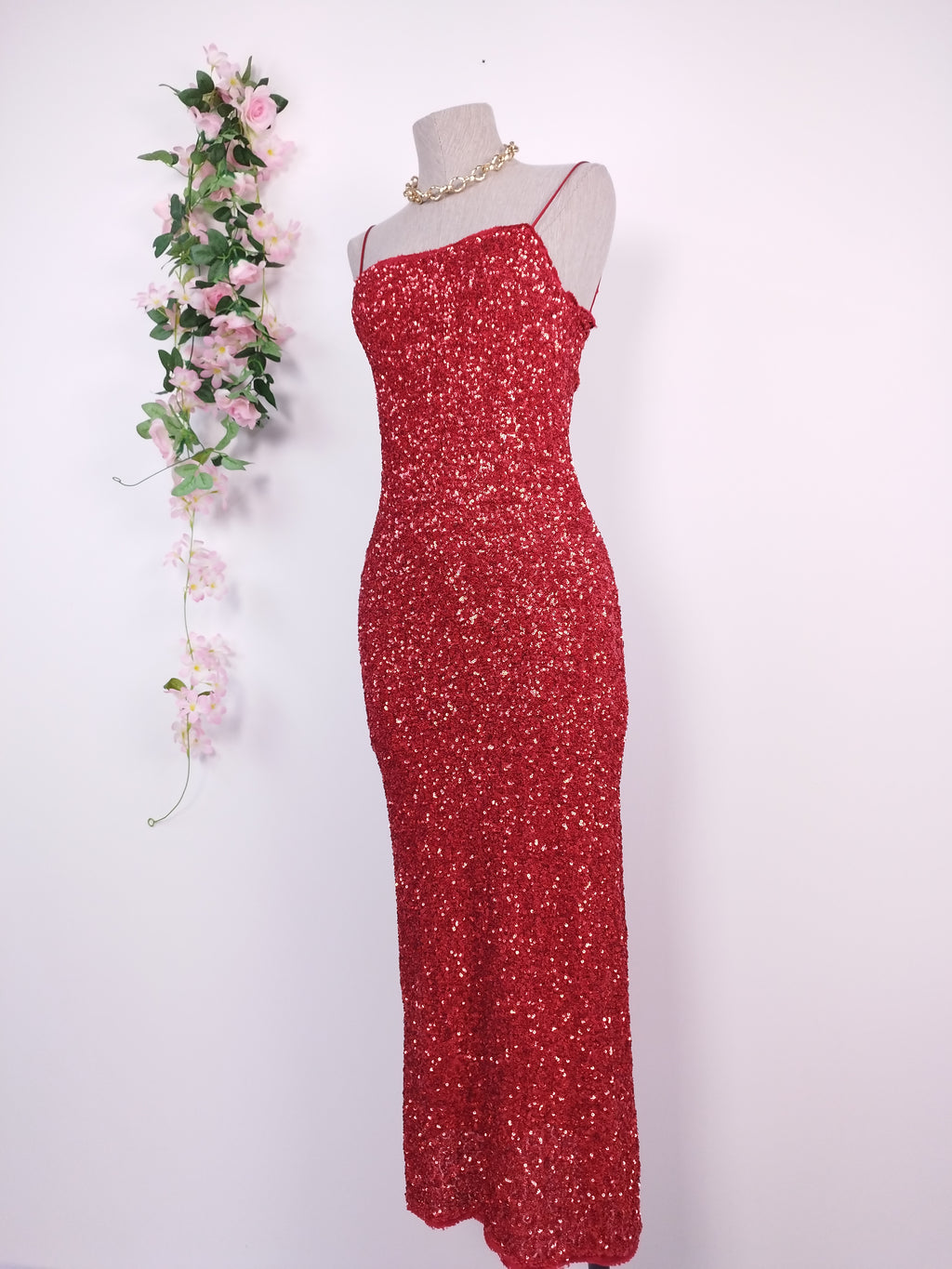 Vestido ZARA Midi Fiesta Lencero Lentejuelas