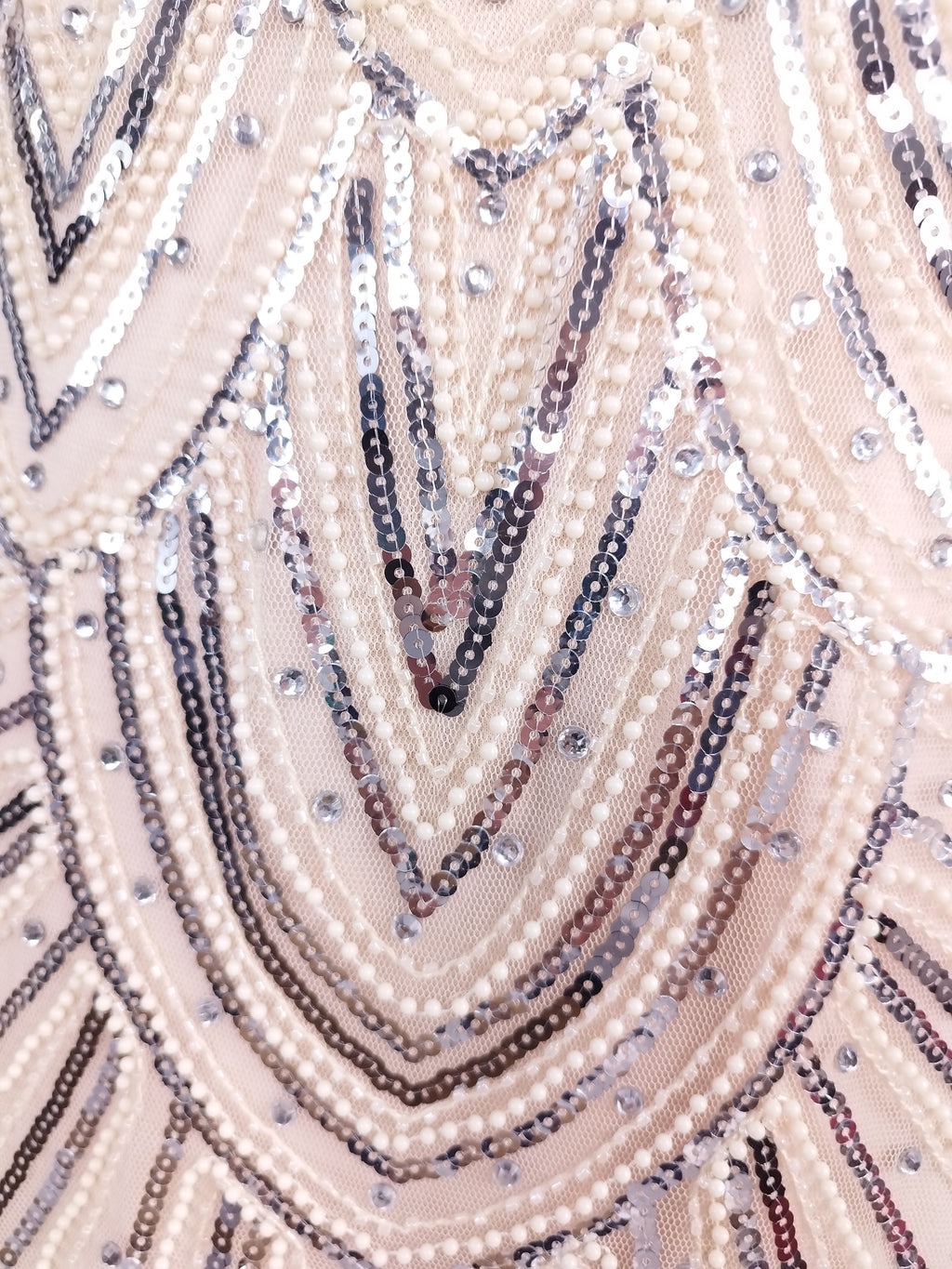 Vestido PRETTYGUIDE Fiesta Lentejuelas Flecos Retro-Stil