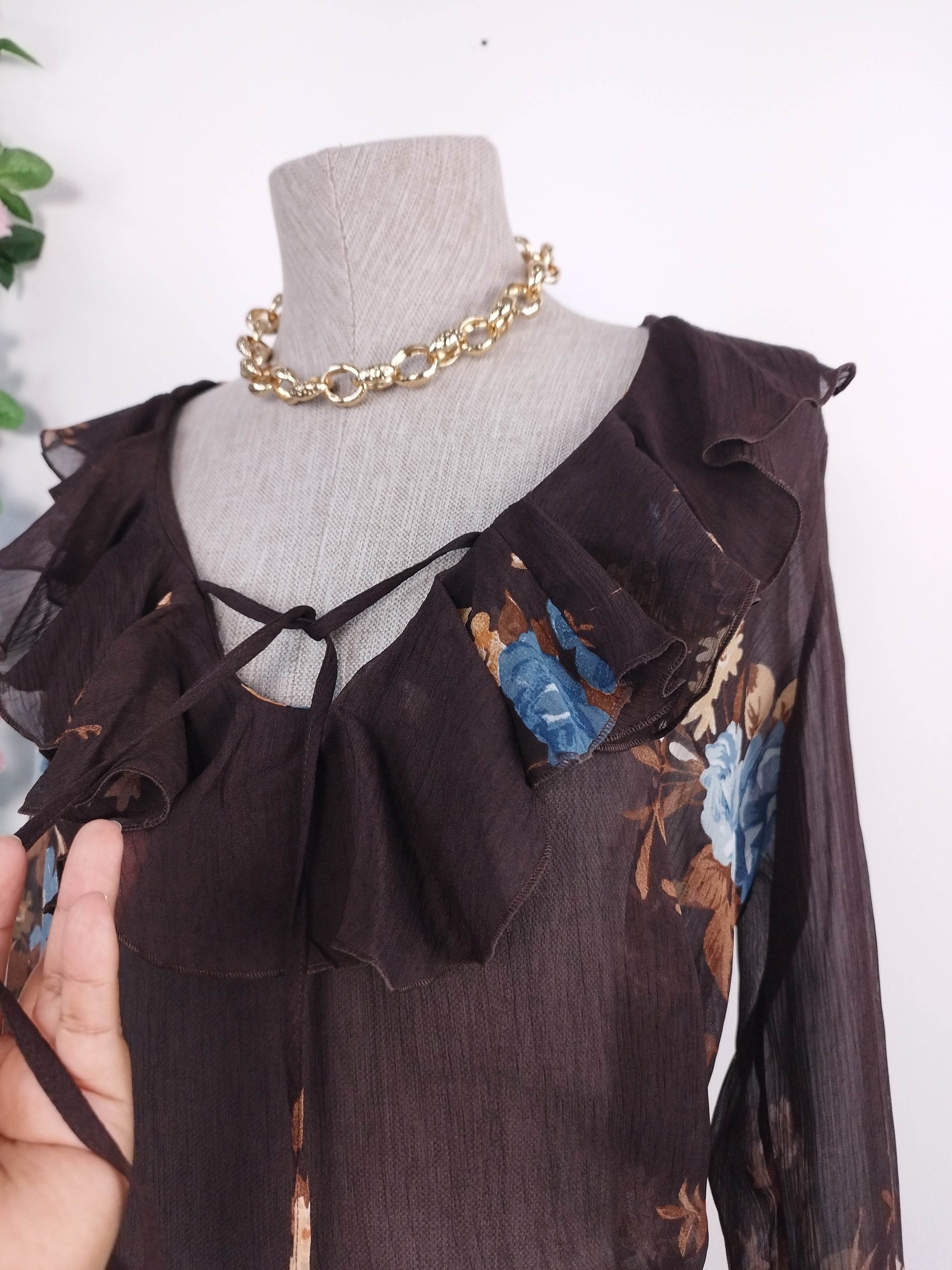 Set VINTAGE Blusa + Falda 90s Floral