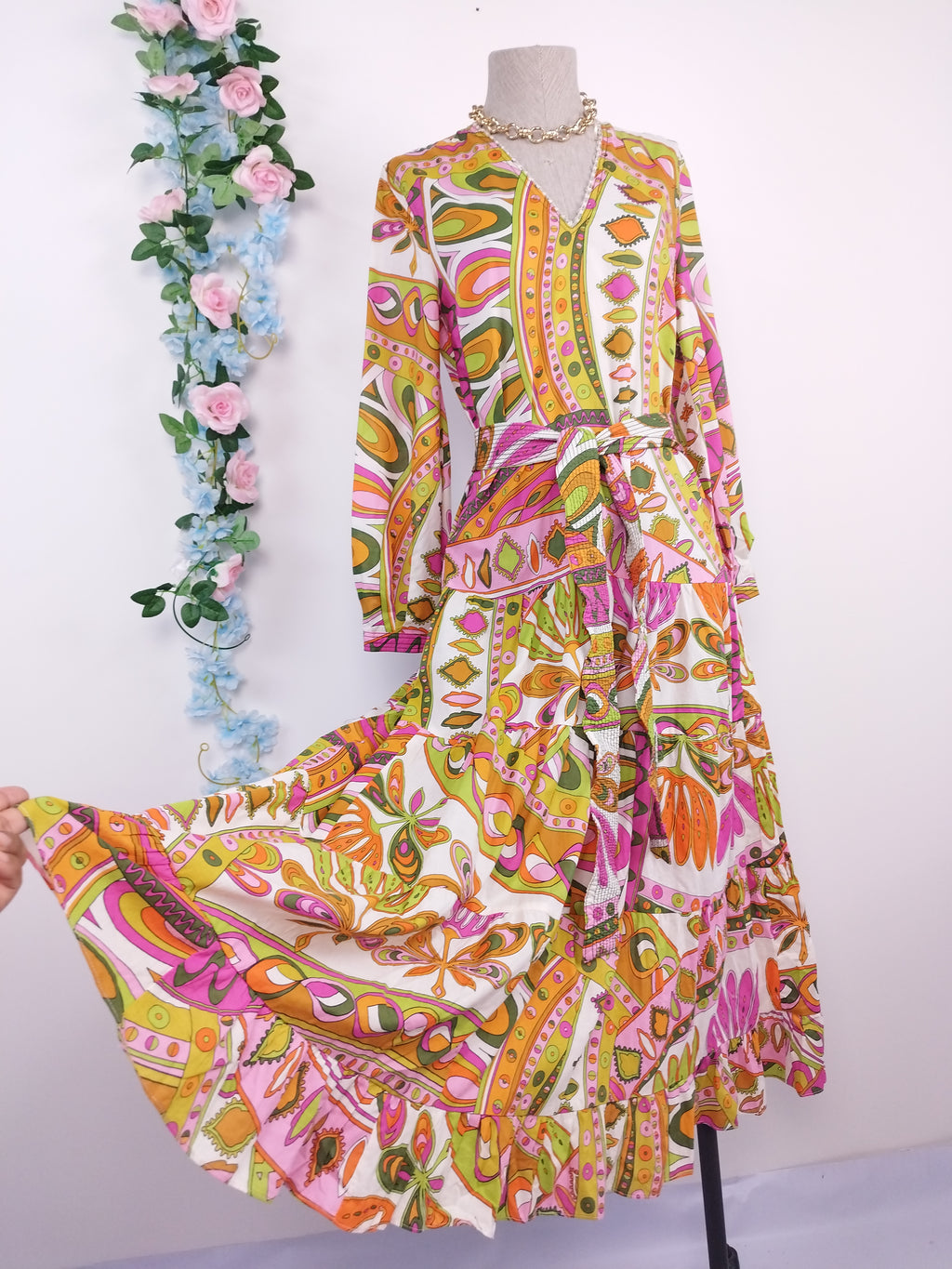 ZARA Maxikleid Ibicenco Algodón