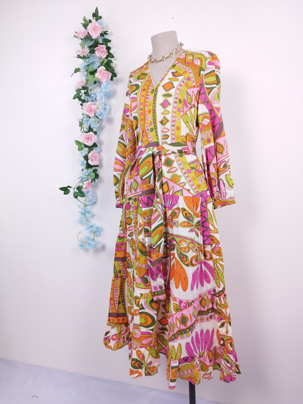 ZARA Maxikleid Ibicenco Algodón