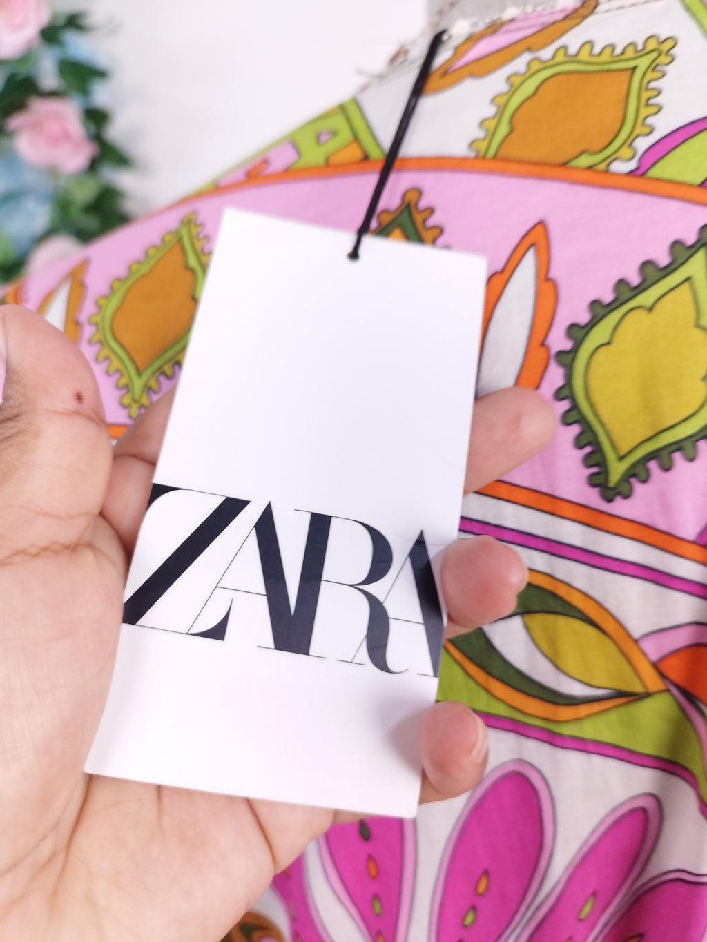 ZARA Maxikleid Ibicenco Algodón