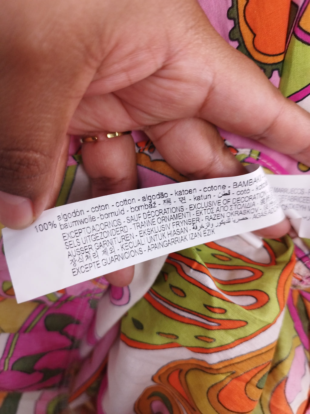 ZARA Maxikleid Ibicenco Algodón