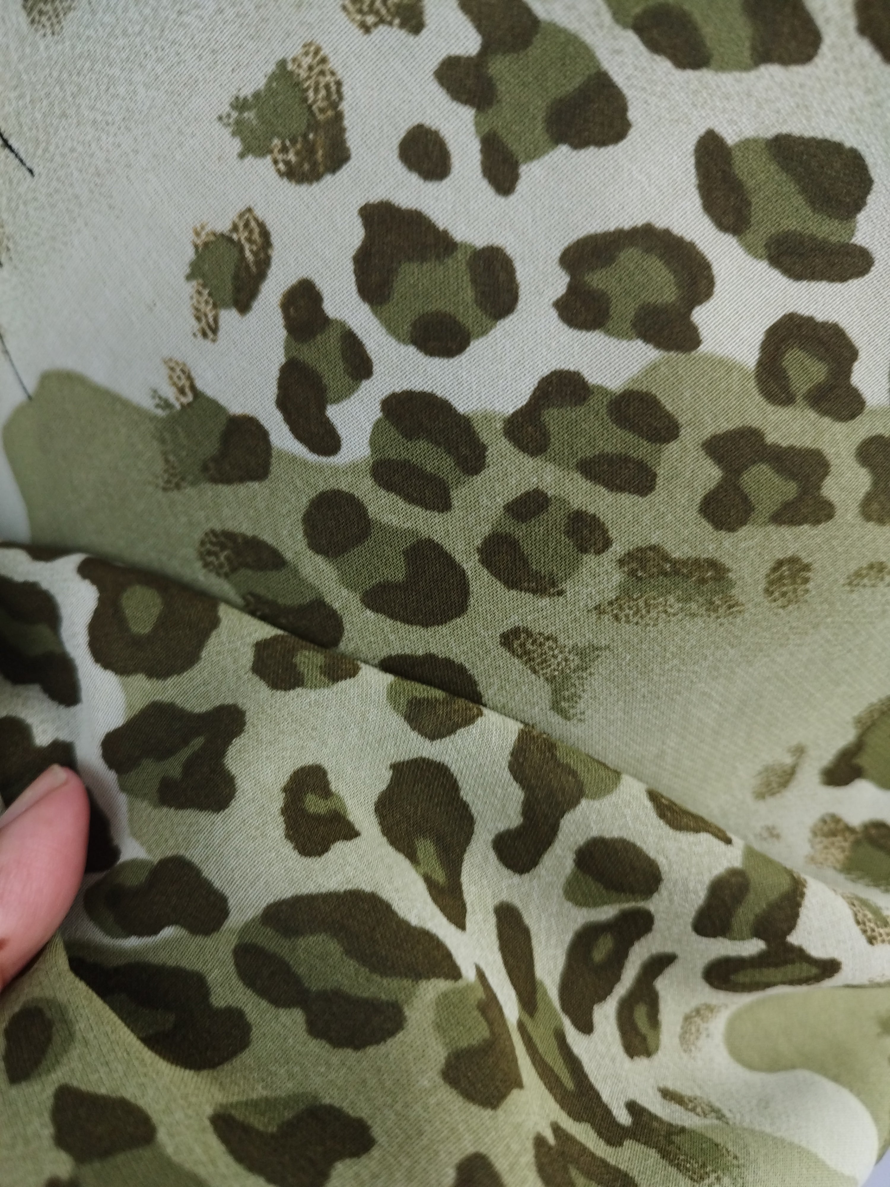 Olive leopard Y2K maxi dress — Vintage 2000s draped slip boho